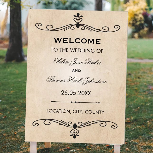 Poster de mariage vintage (Créateur téléchargé)