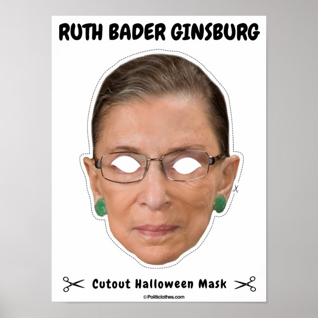Poster de masque d'Halloween Ruth Bader Ginsburg (Devant)