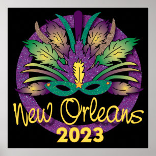 Poster de Masque Mardi Gras - 2023 - Nouvelle-Orlé