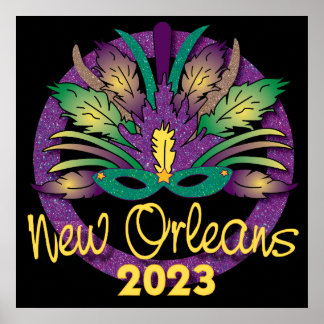 Poster de Masque Mardi Gras - 2023 - Nouvelle-Orlé