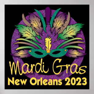 Poster de Masque Mardi Gras - 2023 - Nouvelle-Orlé