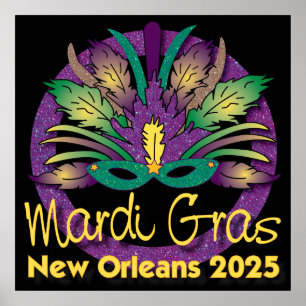 Poster de Masque Mardi Gras - 2025 - Nouvelle-Orlé