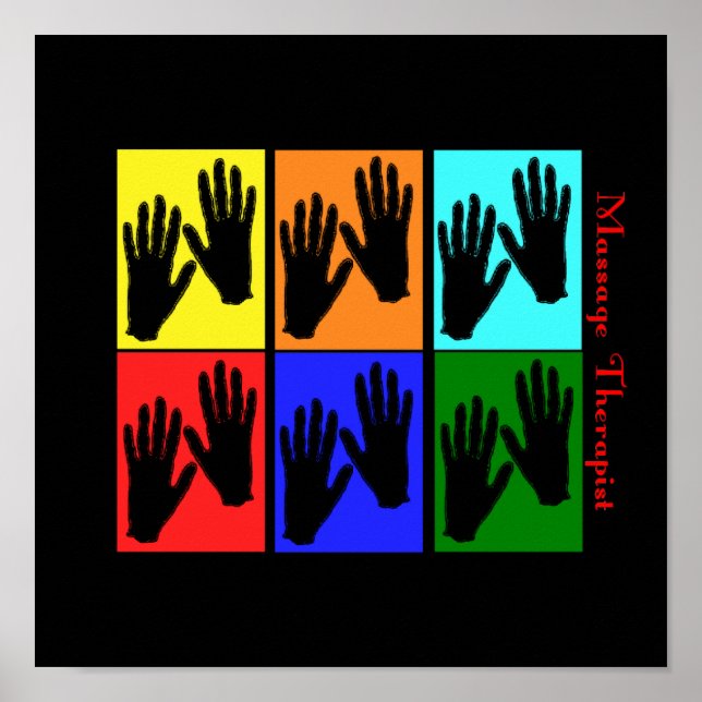 Poster de massothérapie Pop Art (Devant)