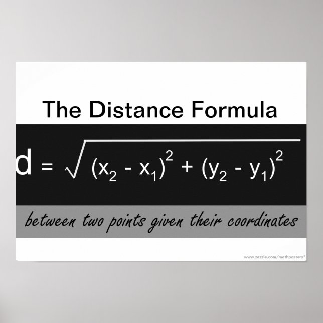 Poster de mathématiques de la formule à distance (Devant)
