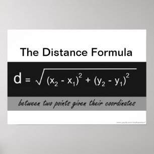 Poster de mathématiques de la formule à distance