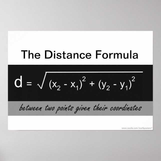 Poster de mathématiques de la formule à distance (Devant)