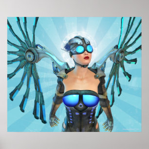 Poster de Mech Angel Surreal Art