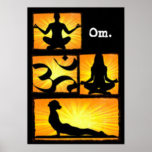Poster de méditation Om Yoga