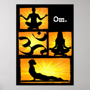 Poster de méditation Om Yoga
