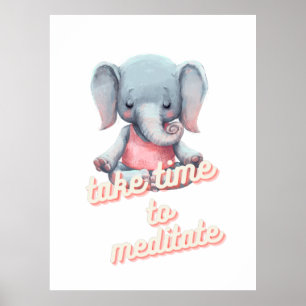 Poster de méditation pour enfants Décor de la sall