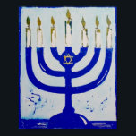 Poster de Menorah, 8 x 10 pouces<br><div class="desc">Cette menorah vient d'une de mes impressions de linocut originales !</div>