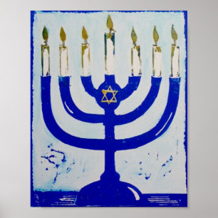 Poster de Menorah, 8 x 10 pouces