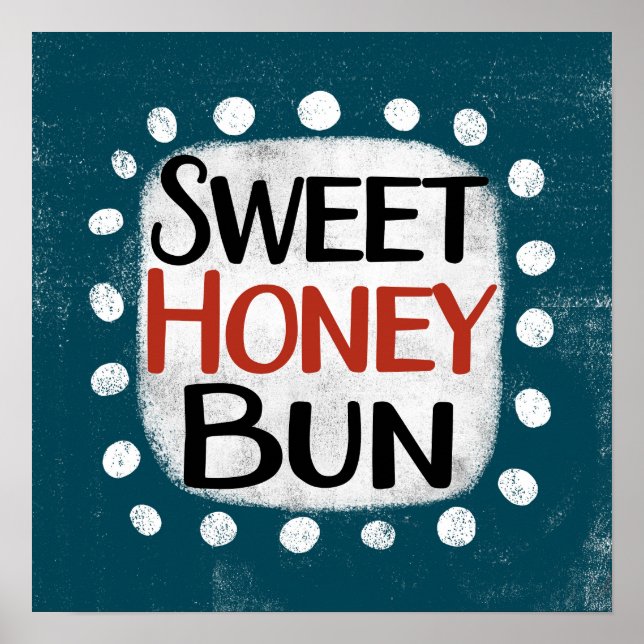 Poster de miel doux Bun Wall Art (Devant)