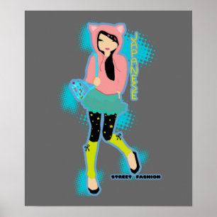 Poster de mode de rue japonaise