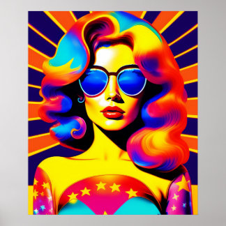 Poster de mode Funky Retro