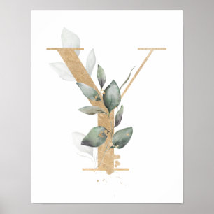 Poster de monogramme Lettre Y