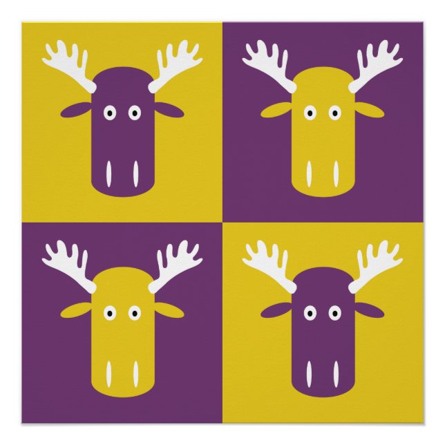 Poster de Moose Head Pop Art (Devant)