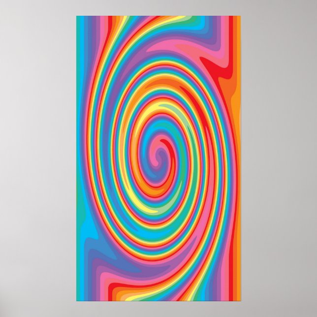 Poster de motif d'art à roue colorée (Devant)