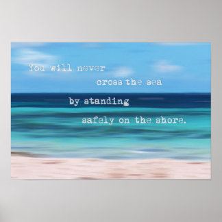 Poster de motivation Abstraite de la mer tropicale