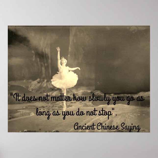 Poster de motivation avec Ballerina (Devant)