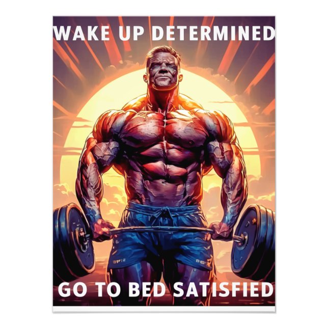 Poster de motivation Bodybuilder (Devant)