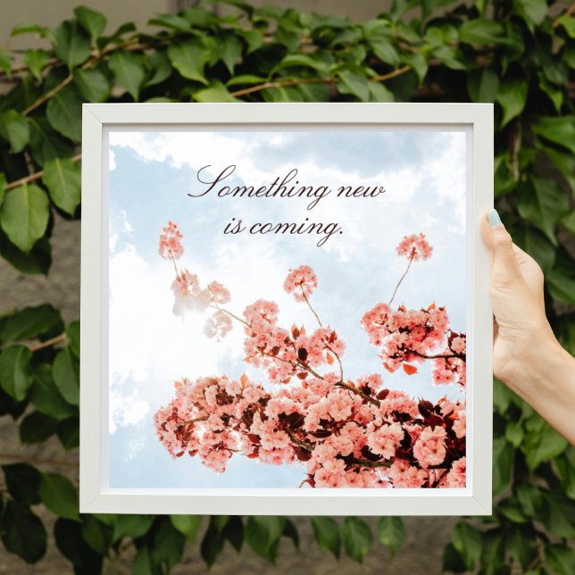 Poster de motivation de cerisier fleuri (Créateur téléchargé)