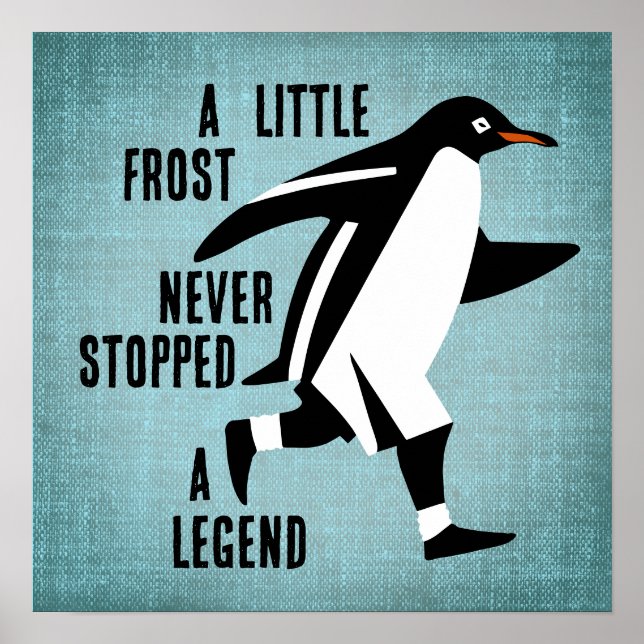Poster de motivation de pingouin (Devant)
