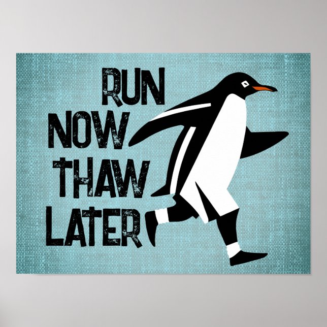 Poster de motivation de pingouin (Devant)
