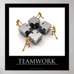 Poster de motivation du travail d'équipe