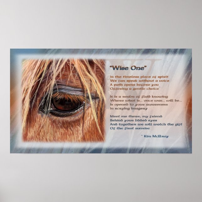 Poster de motivation Wise One, © Kim McElroy (Devant)