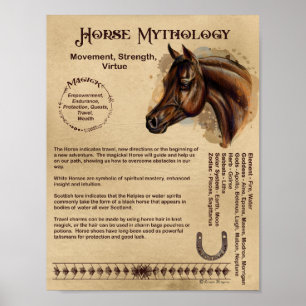 POSTER DE MYTHOLOGIE DE CHEVAL