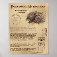 POSTER DE MYTHOLOGIE DE LA PORCUPINE