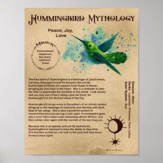 POSTER DE MYTHOLOGIE HUMMINGBIRD