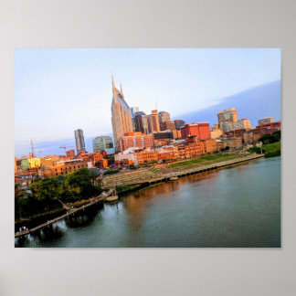 Poster de Nashville, Tennessee Skyline #1
