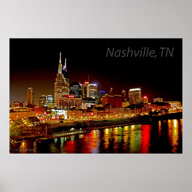Poster de Nashville, TN Skyline (Devant)