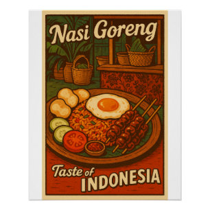 Poster de Nasi Goreng - riz frit indonésien