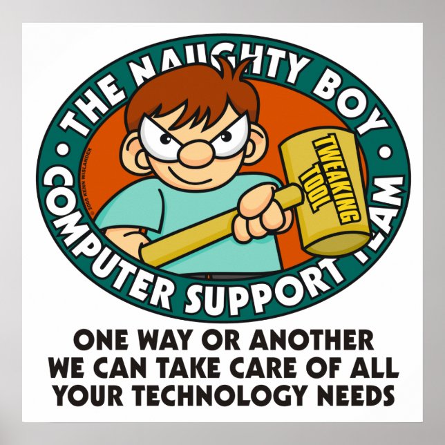 Poster de Naughty Boy Computer Tech (Devant)