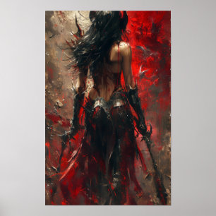 Poster de Necromancer Imaginaire foncé avec arme m