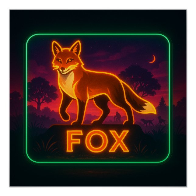 Poster de Neon Fox (Devant)