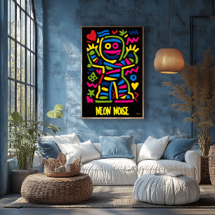Poster de Neon Mummy - Personnage de Pop Art Hallo