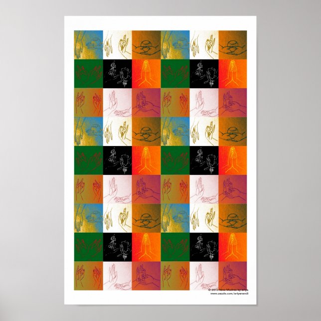 Poster De Neuf Mudras B (Devant)