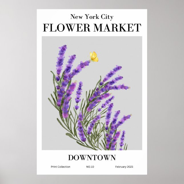 Poster de New York City Flower Market Downtown (Devant)