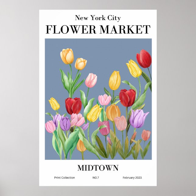 Poster de New York City Flower Market Midtown (Devant)