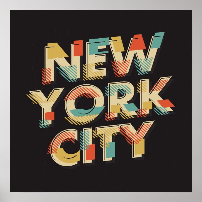 Poster de New York City Typographie (Devant)