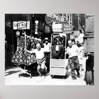 Poster de New York dans le quartier des vêtements