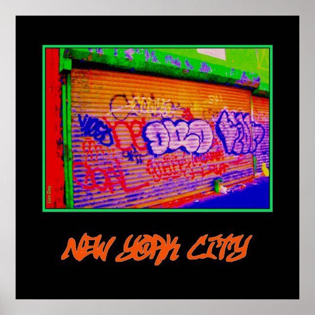 Poster de New York sur les graffitis électriques (Devant)