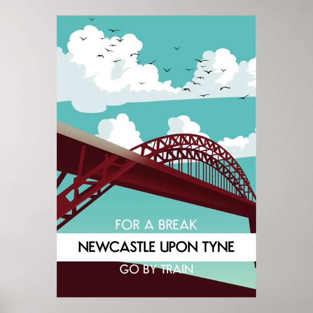 Poster de Newcastle sur le pont Tyne. (Devant)