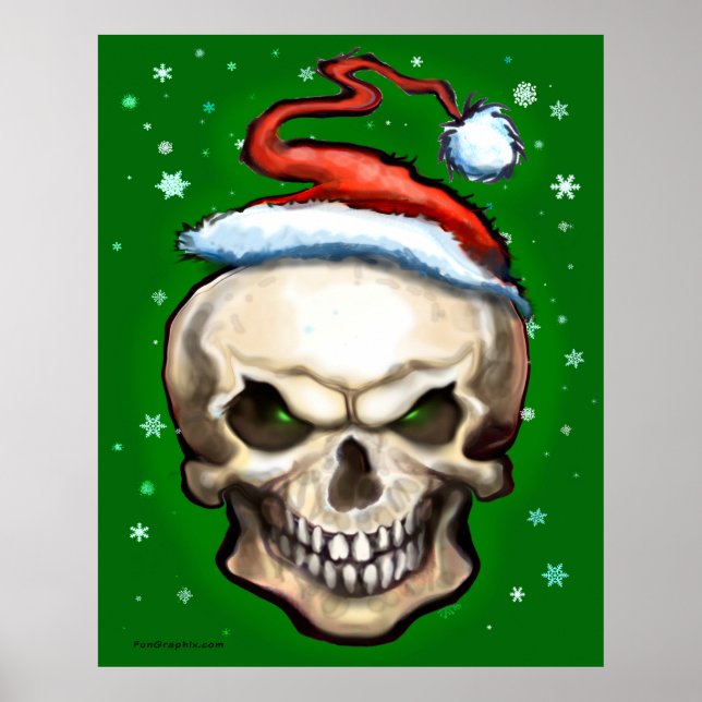 Poster de Noël au crâne mal (Devant)