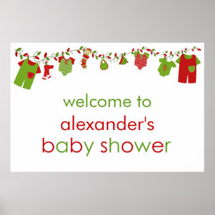 Poster de Noël Baby Blandry Boy Baby shower