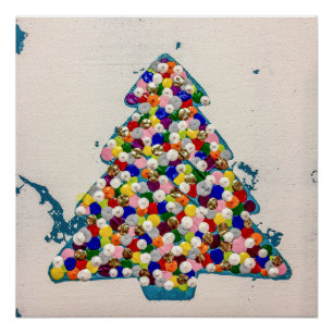 Poster de Noël bleu parfait